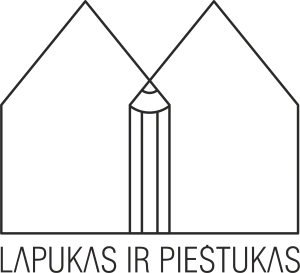 Lapukas ir pieštukas logotipas